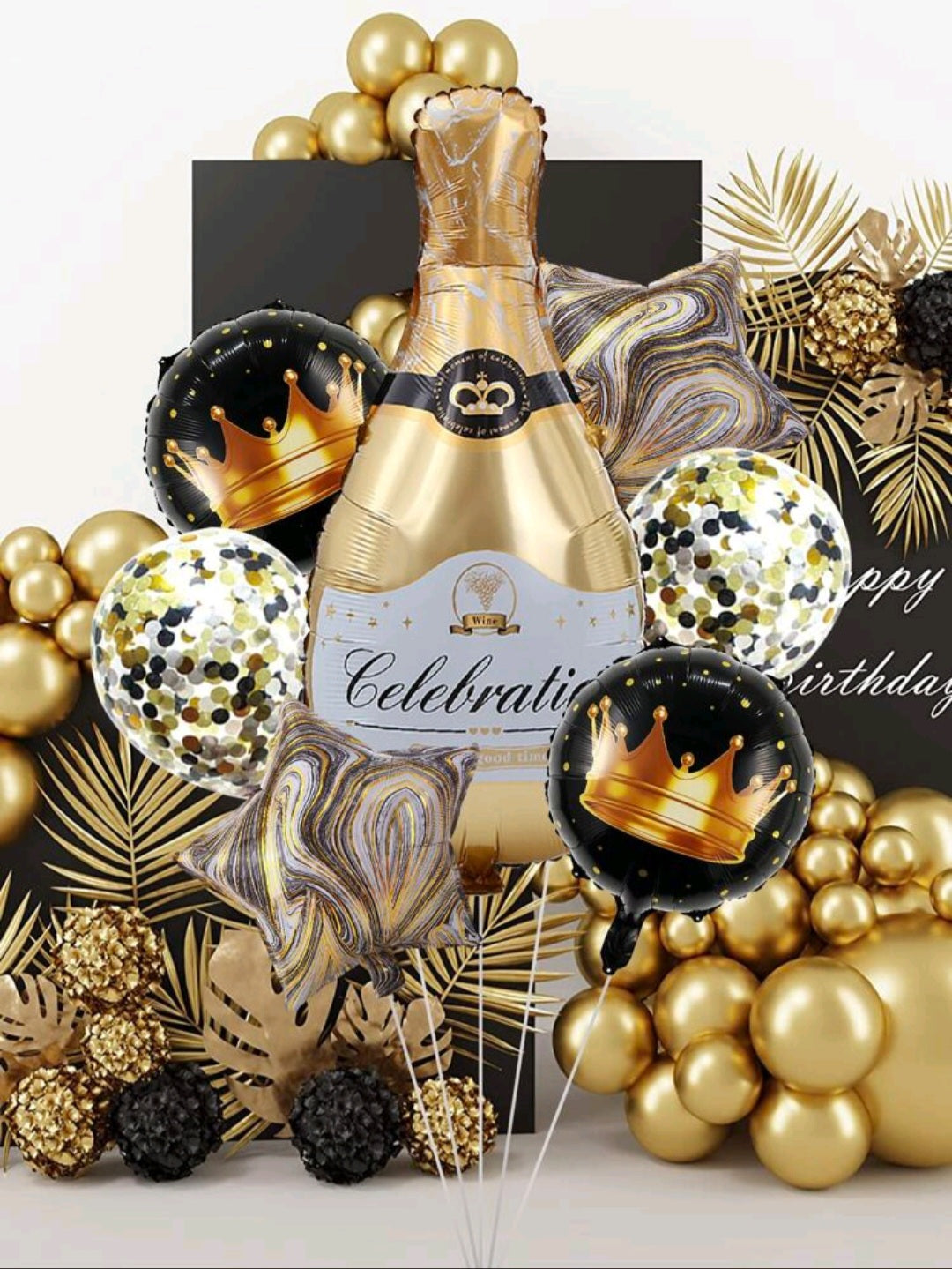 Champagnefles feestballon set - FutureStoreNL