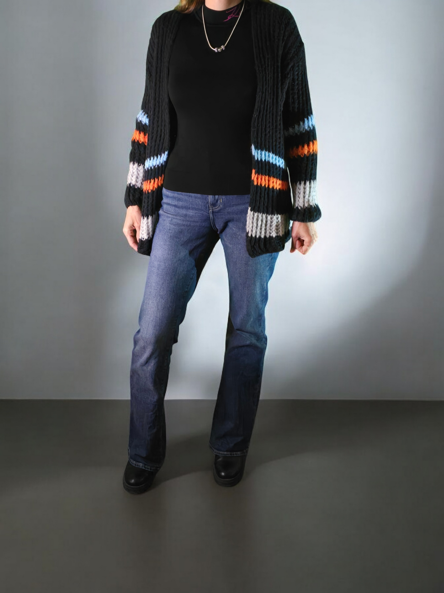 Knitted vestje striped - FutureStoreNL