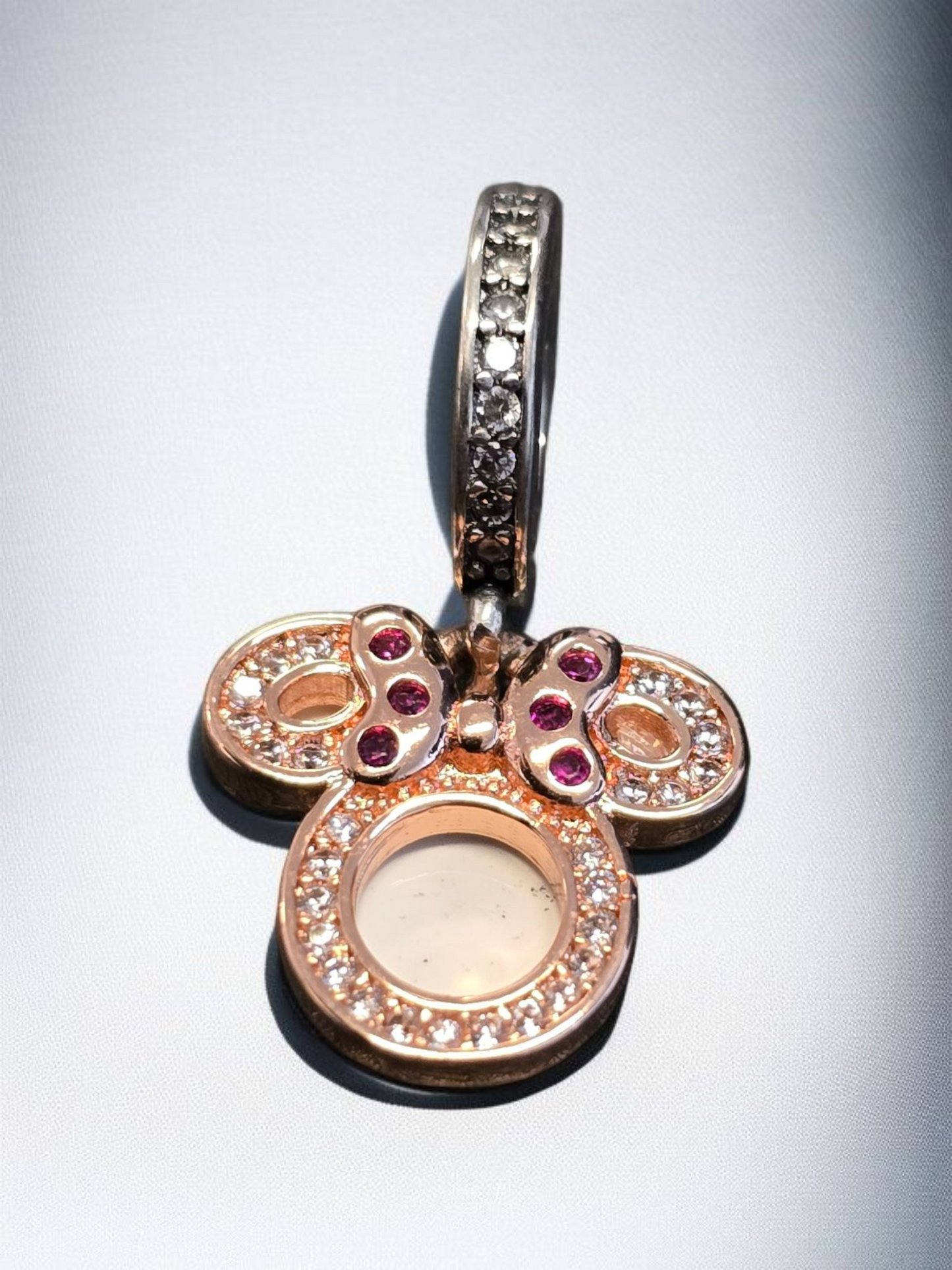 Minnie Mouse Bedel – Zilver, Roségoud & Sprankelende Steentjes - FutureStoreNL