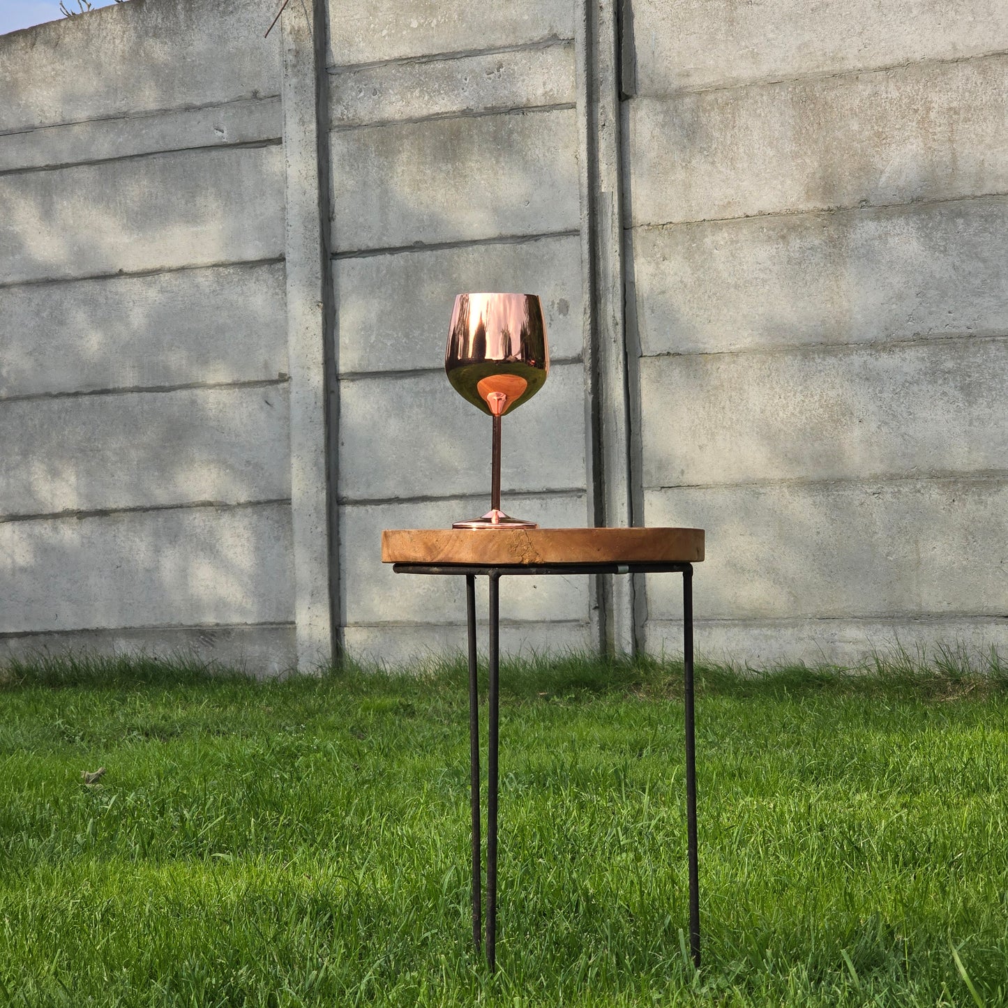 Roségouden RVS wijnglas - FutureStoreNL