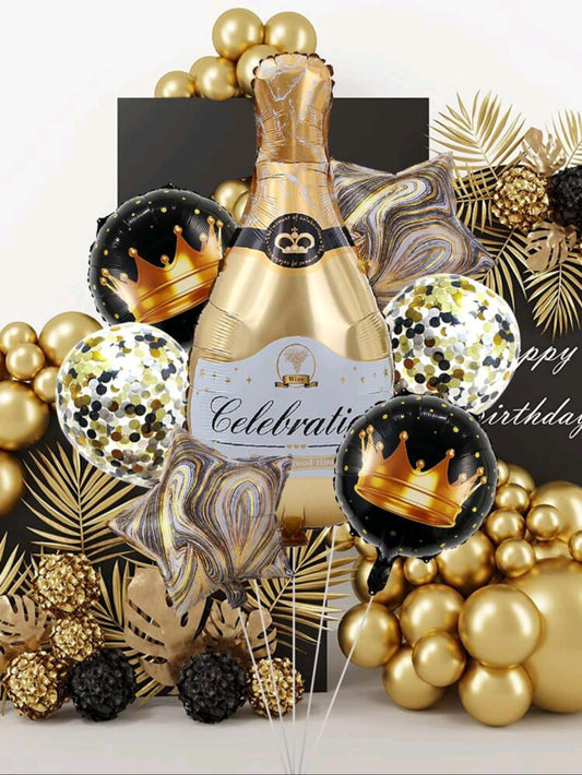 Champagnefles feestballon set - FutureStoreNL