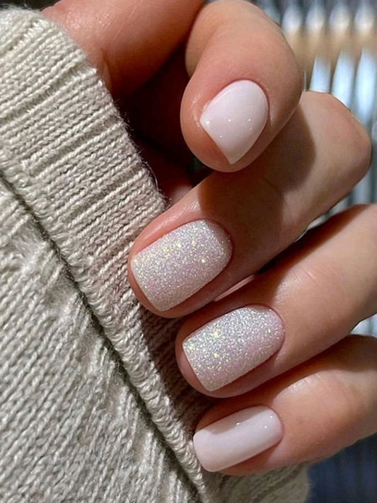 'Baby rose' plaknagels glitter - FutureStoreNL