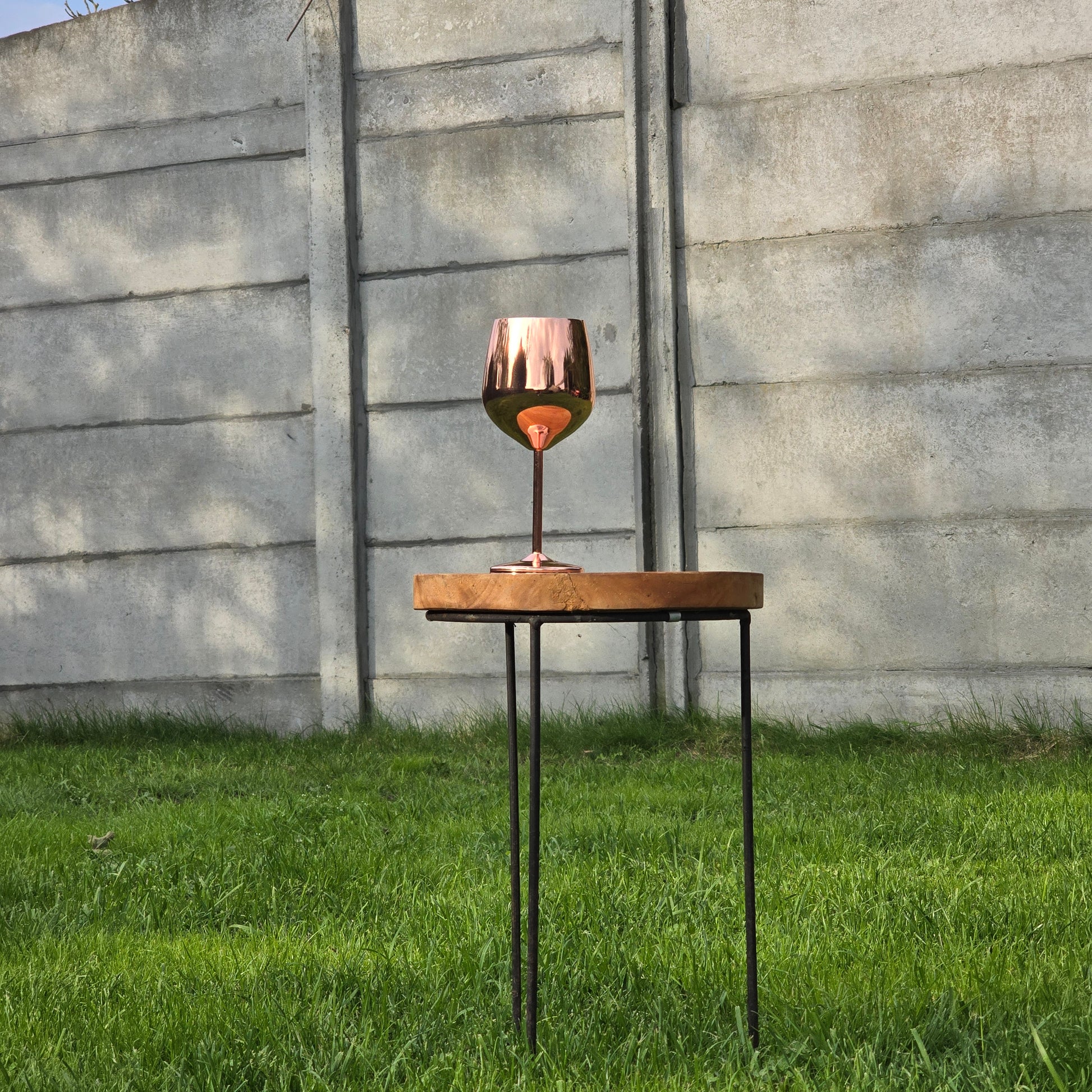 Roségouden RVS wijnglas - FutureStoreNL
