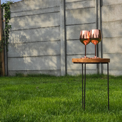 Set roségouden RVS wijnglazen - FutureStoreNL